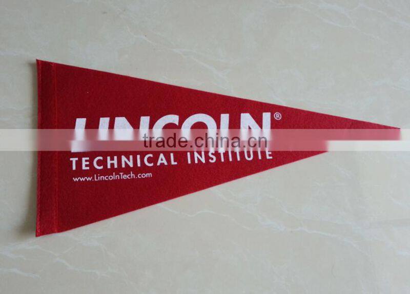 silk screen printed pennant flag
