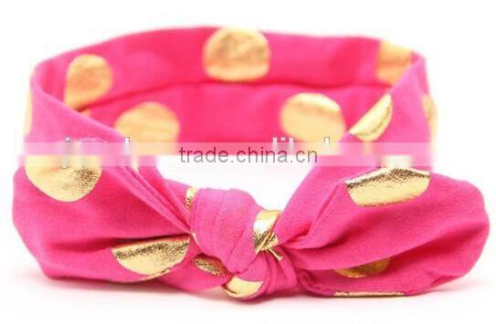 2016 new design knot headband for kids, printed knot kids headband