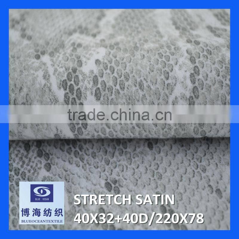 floral printed satin fabric