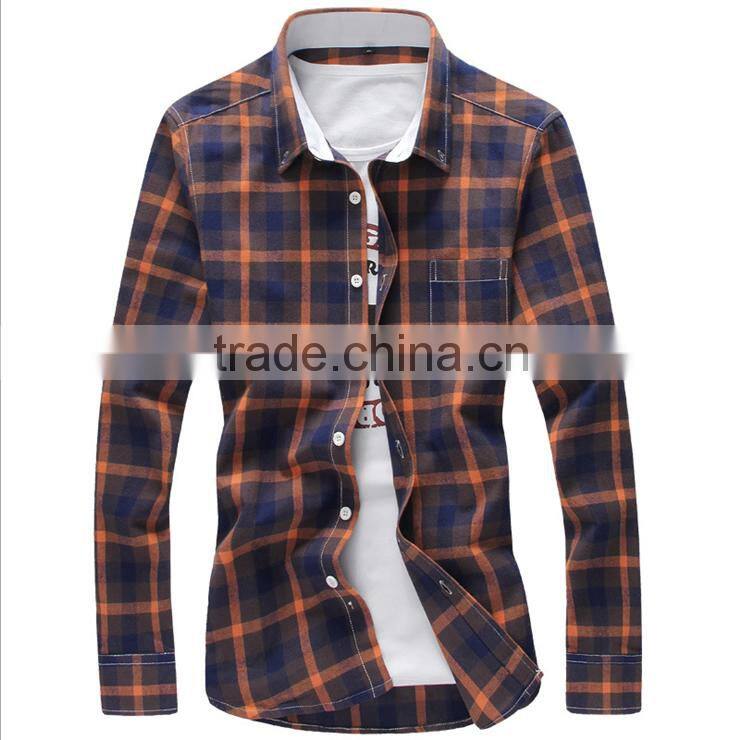 Alibaba cotton microfiber casual check Korean men style shirt