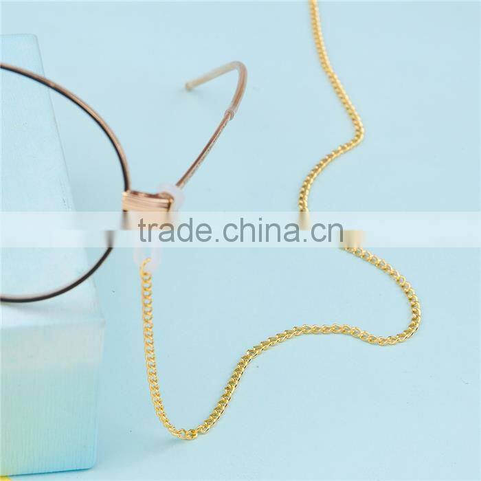 New Fashion Gold Plated White Decorative Eyeglasses Chain Holder