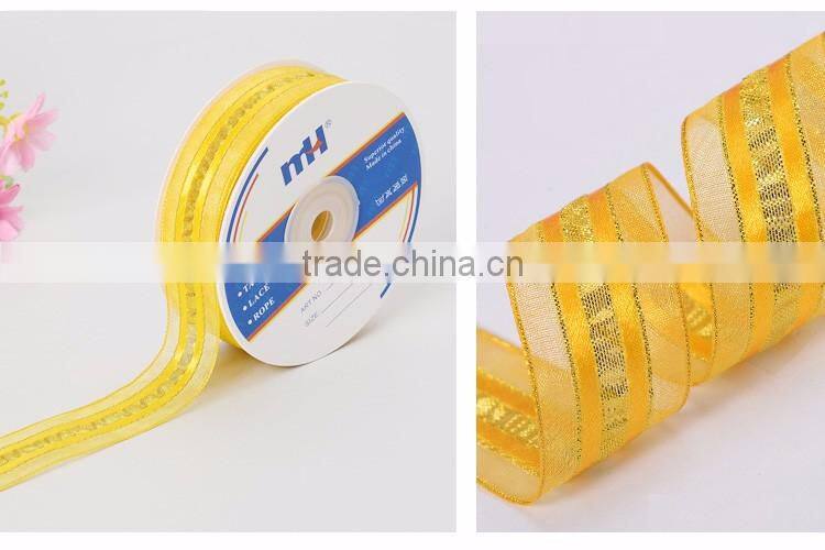 25mm Sheer Organza Pull Bow Ribbon with Satin Center