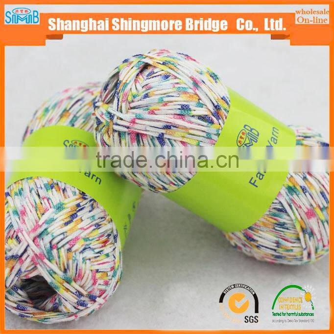 China knitting yarn factory hot wholesale eco-friendly quality soft ribbon yarn for hand knitting