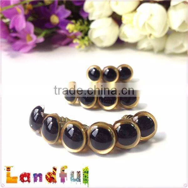 12mm Dragon Monster Eyes Glitter Gold Plastic Animal Eyes