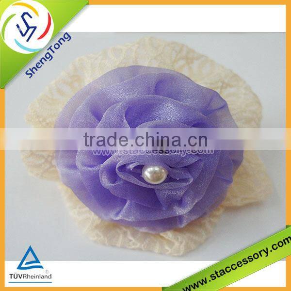 2015 New design fabric flower silk flower export