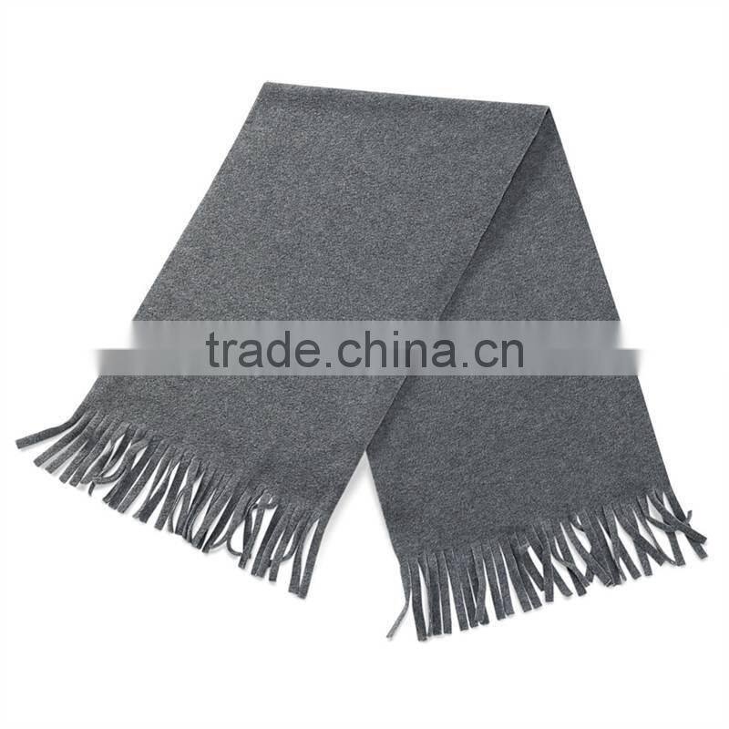 100% polyester fleece scarf with Tassels