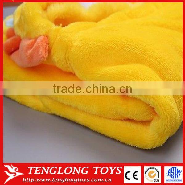 Super soft 2-in-1 plush animal pillow baby blanket with animal design