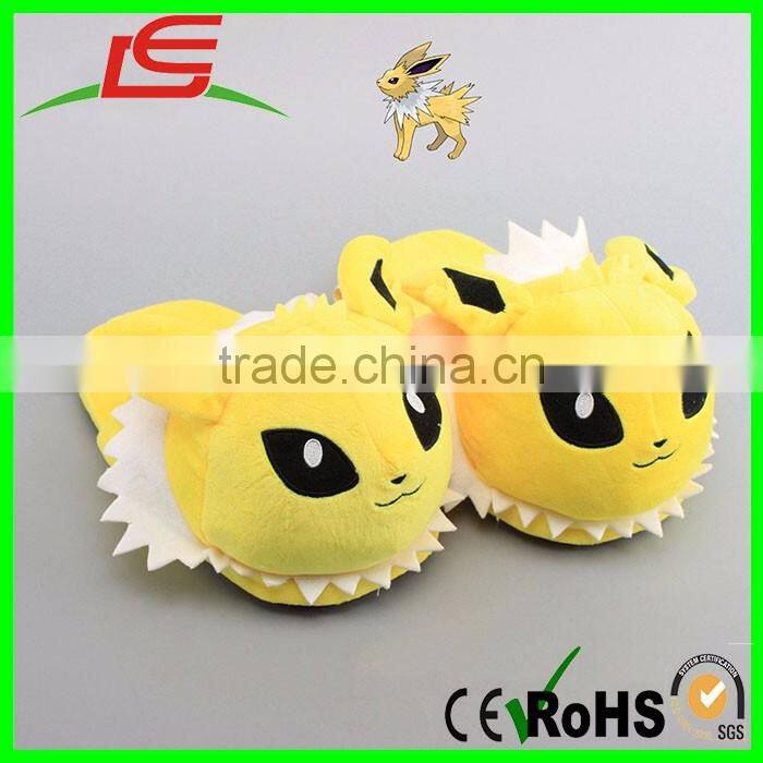 wholesale kids indoor warm winter soft plush slipper Jolteon