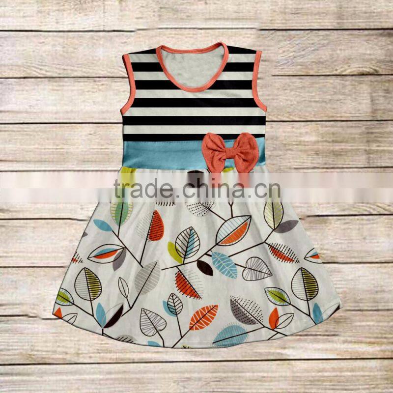New Design Floral Patterns Pleated Baby Girl Party Dress Girls Dress Names With Pictures