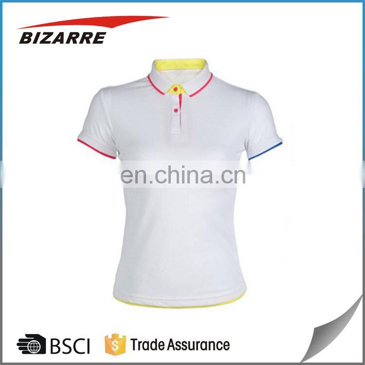 Women blank short sleeve custom polo shirt design