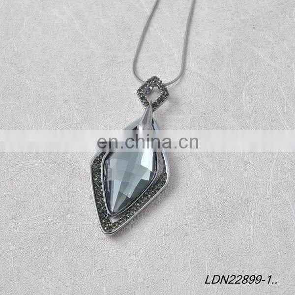 Crystal Drop Pendant Necklace
