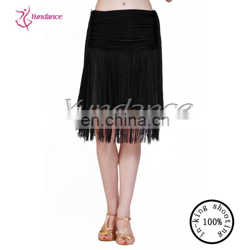 AB007 2014 New Brand Black Tassel Dance Dress Black Children