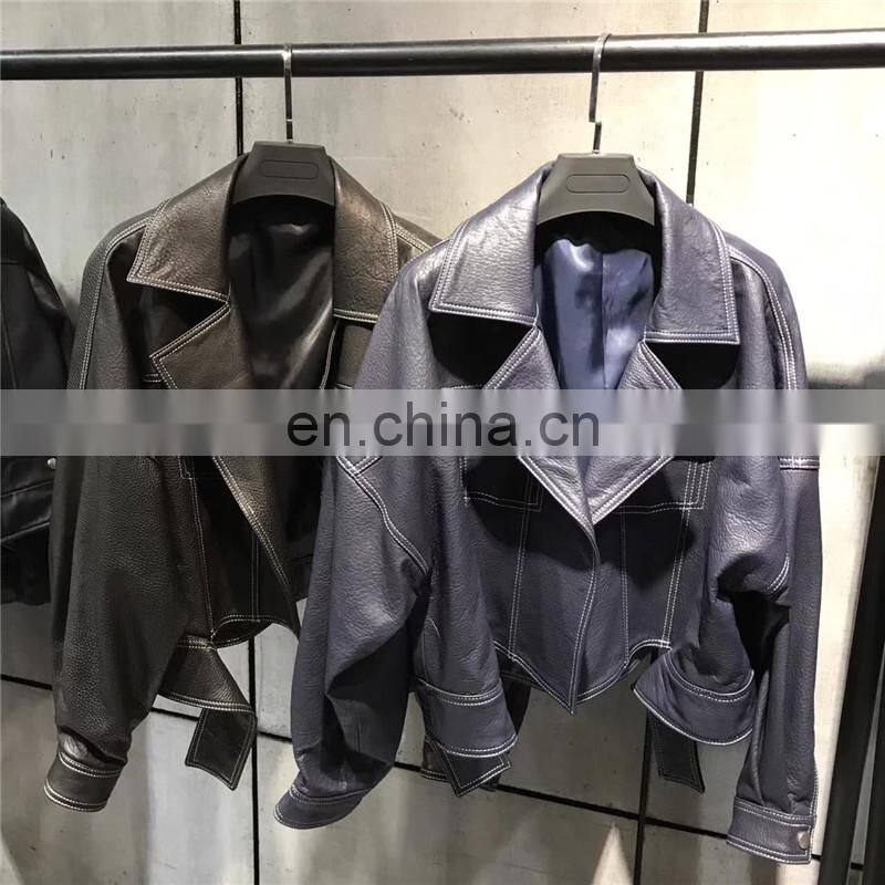 Ladies Latest Fashion Girl Casual Leather Jacket Real Women Leather Jackets