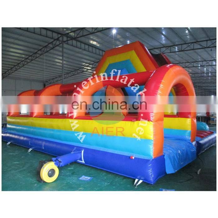 Rainbow inflatable slip and slide
