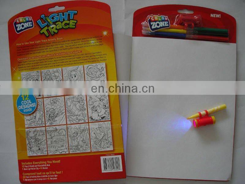 Light trace magic coloring book
