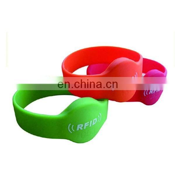 factory direct silicone rfid wristband with logo printing