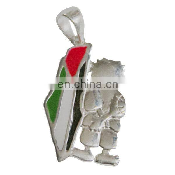 key shape Gold Handala Hanzala Palestine Flag Al-Aqsa Keyring