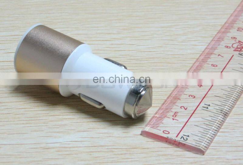 Universal Dual USB 2 Port Car Charger and Safety Hammer Charger 5V 2A