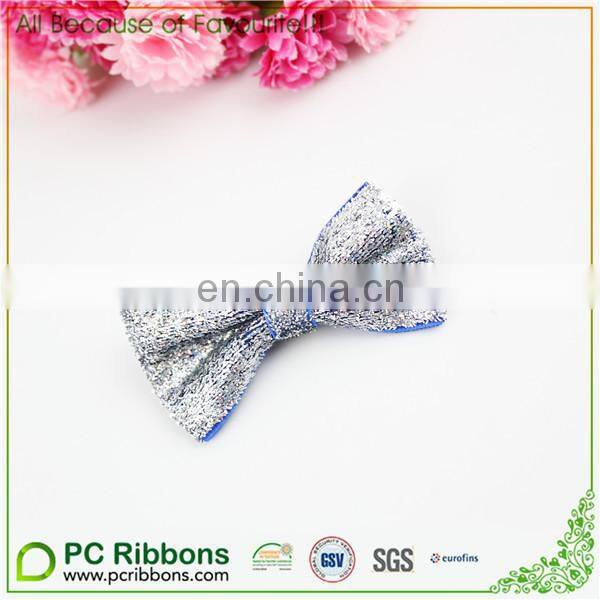 2 Inch SIlver Glitter Hair Bows