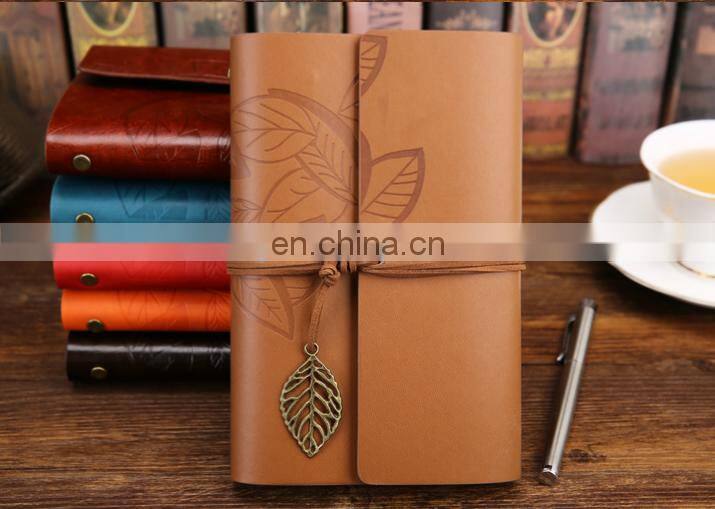 Vintage Leather Journal Notebook Classic Retro Ring Binder Diary Book