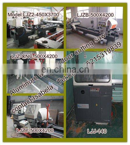 Aluminum window frame making machine/ Two-head Angles Cutting Saw for aluminum window/Aluminum window machine (LJZ2-450*3700)