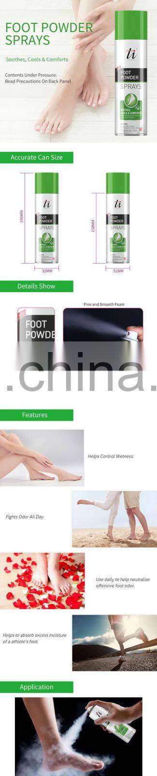 Hot-Selling Unique Foot Powder Spray, Ti Foot Odor Remover Spray, Fresh Long-Lasting Foot Deodorant Spray