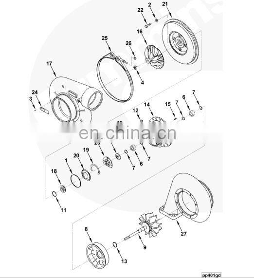 Diesel engine parts NT855 turbocharger 3529032