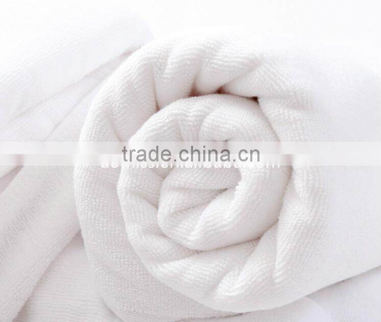 Cheap 100% cotton pure white double yarn hotel bath towel plain