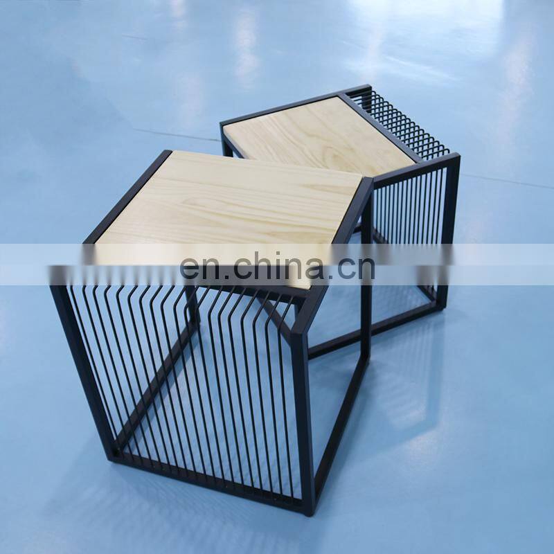 Popular small side table with white color iron