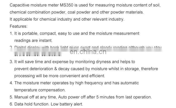 Soil Moisture Meter Powder Portable Moisture Meter