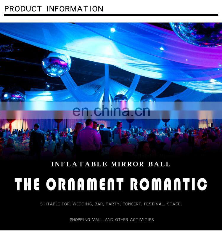 Outdoor PVC Hot Sale Colorful Large Inflatable Disco Led Party Mirror Balloon Ball for Decoration