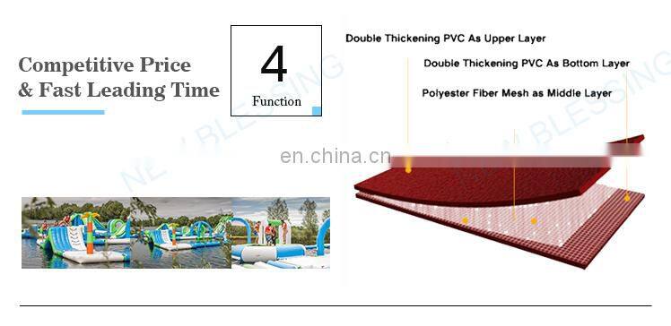2018 Factory high quality 0.9mm pvc tarpaulin new inflatable aquatic floating amusement park playground equipment in Australia