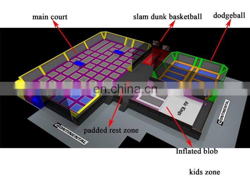 New large commercial trampoline with enclosure