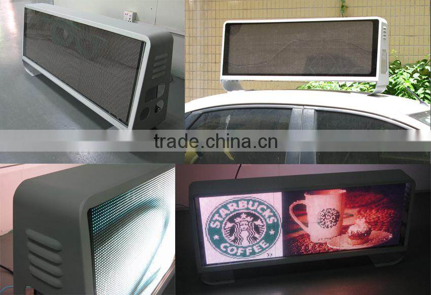 Ali Trade Assurance 2015 new wireless 3G WIF GPS P5 taxi topper advertising, car wifi display, programmable led car sign