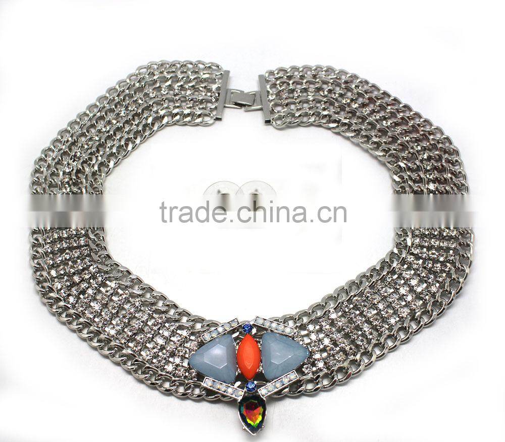 Newest fashion 2015 high quality set jewelry wholesale dubai gold jewelry set imitation diamond jewelry set