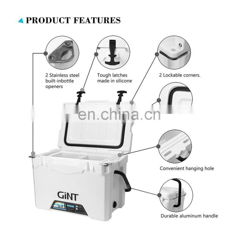 GINT 25QT Outdoor Beach Made in China LLDPE Insulated Plastic Cooler Box