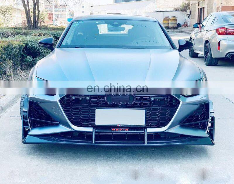 Runde For Audi 19-21 A7/s7 Modified Rs7-r Front Bumper Abt Front Shovel Air Knife A7 Modified Rs7 Front Bumper Grille