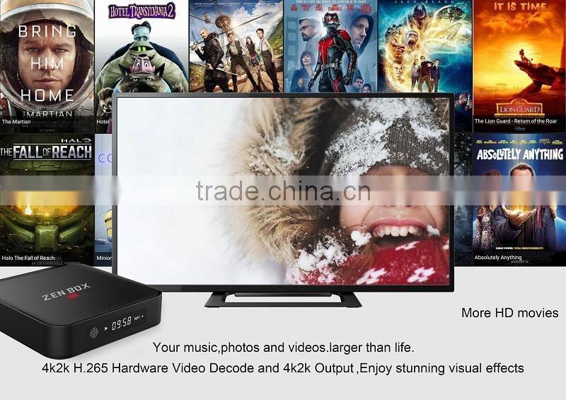New Professional Brand Zen-Box 2GB DDR3 S905 HD 4K2K KODI IPTV Receiver Quad Core Android TV Box
