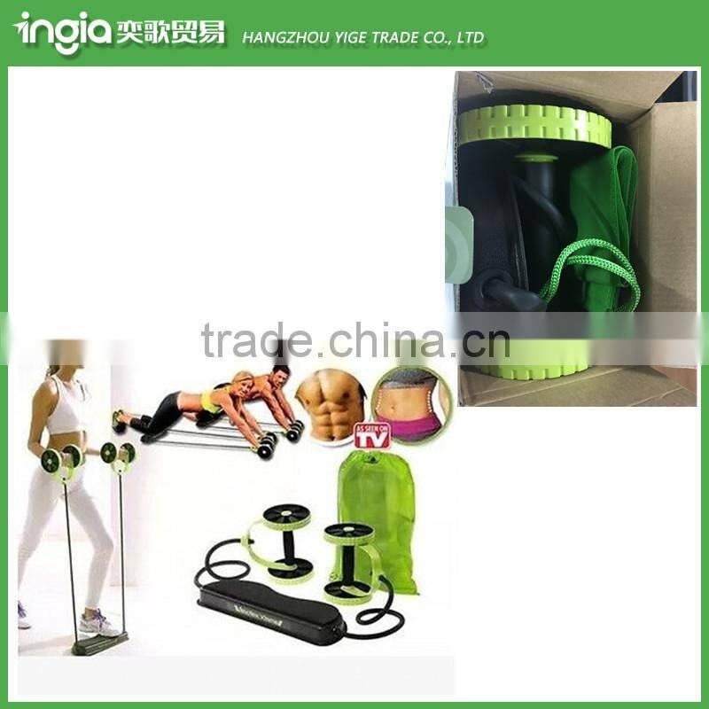 3 in 1 Foam Roller Multi-function Abdominal Fitness Equipment AB Roller Pull Rope