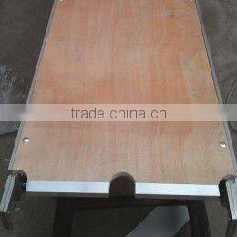 scaffolding aluminum and wooden plank