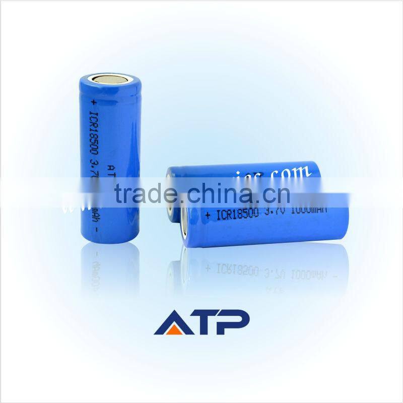 3.7v 1400mah li-ion 18500 battery with PCM for torch light