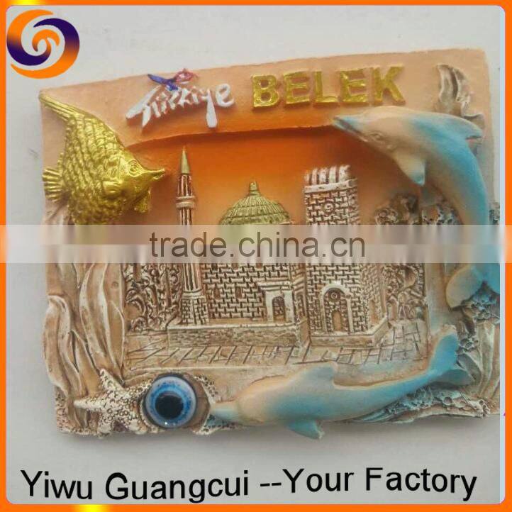 2016 new turkey souvenir custom design fridge magnet