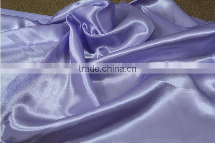 Purple polyester satin charmeuse fabricp | satin wedding decoration fabric