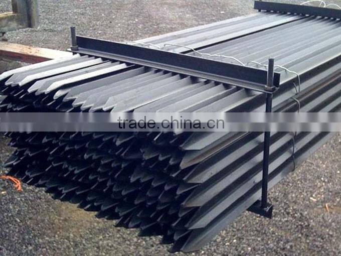 Green paint steel studded t post for USA market