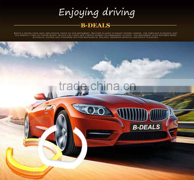 2015 CE certificate hot Selling led car headlights crystal angel eyes for bmw e90