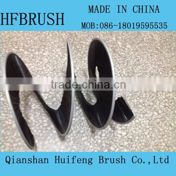 Nylon bristle /horse hair/copper wire spiral polishing brush