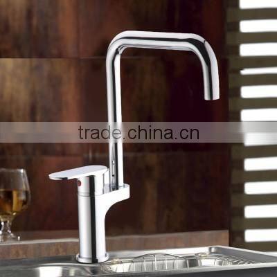 Single Handle Chrome Finished Brass Taps for Kitchen KNF003