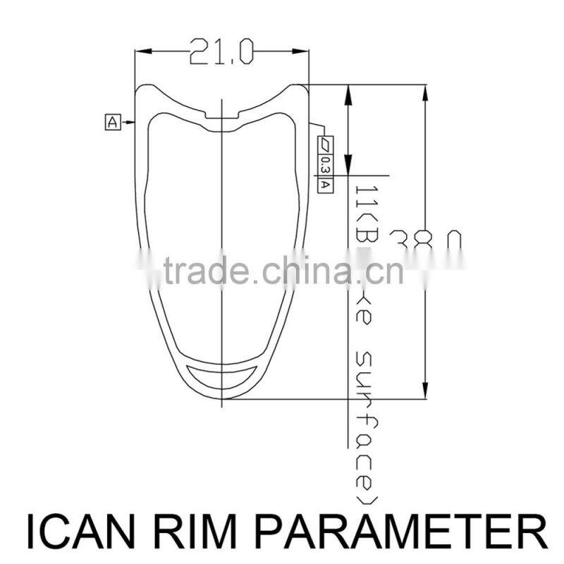 Light weight carbon tubular wheels 38mm ,full carbon road bike tubular wheels