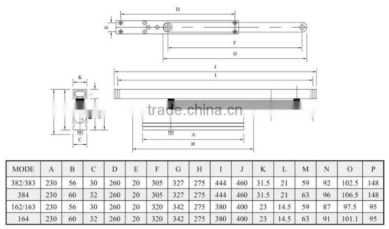 Residential Conceal Aluminum Door Closer