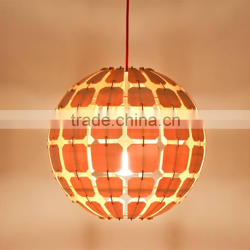 Hot sale wood art decor pendant pine cone lamp wood chandelier light JK-8005B-31 LED pendant light